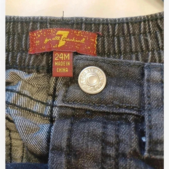 7 For All Mankind Jeans &  Polo Button Up Short Sleeve Top Size 2T - Picture 9 of 9